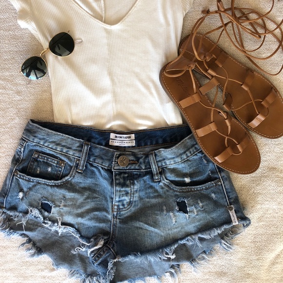 One Teaspoon Pants - One Teaspoon Bonitas Denim Shorts